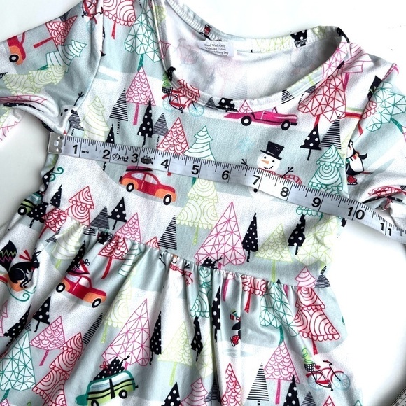 Toddler Winter holiday Christmas long sleeve A-line dress 2T dress - Picture 3 of 6